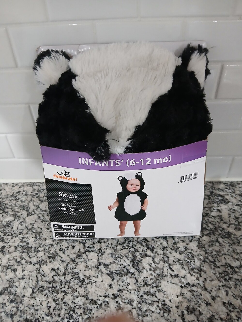 Infants' Skunk Hooded Costume - Black & White